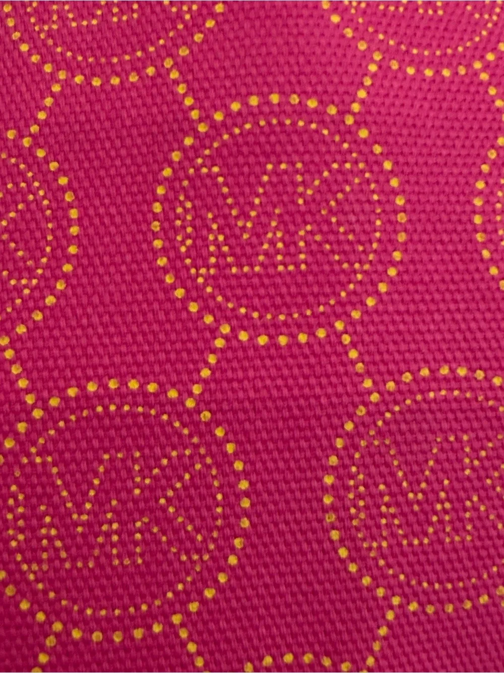 Michael Kors Hot Pink Logo Jacquard Tote with Brown Leather Straps